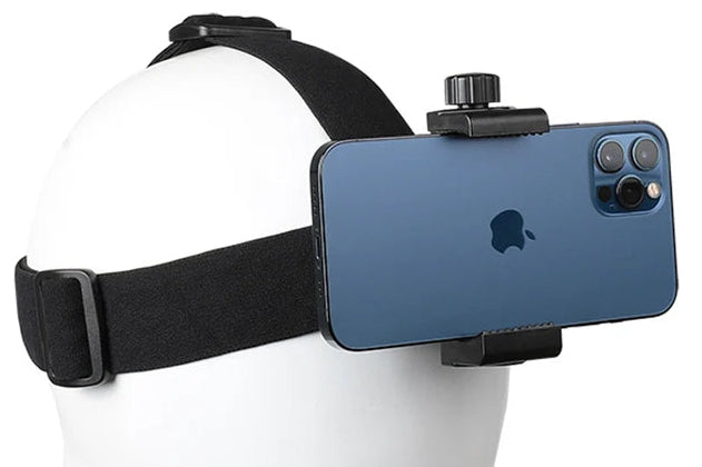 Head Strap Mount Cell Phone with Mobile Phone Clip Holder for Iphone Xiaomi Huawei Samsung for POV and Vlog