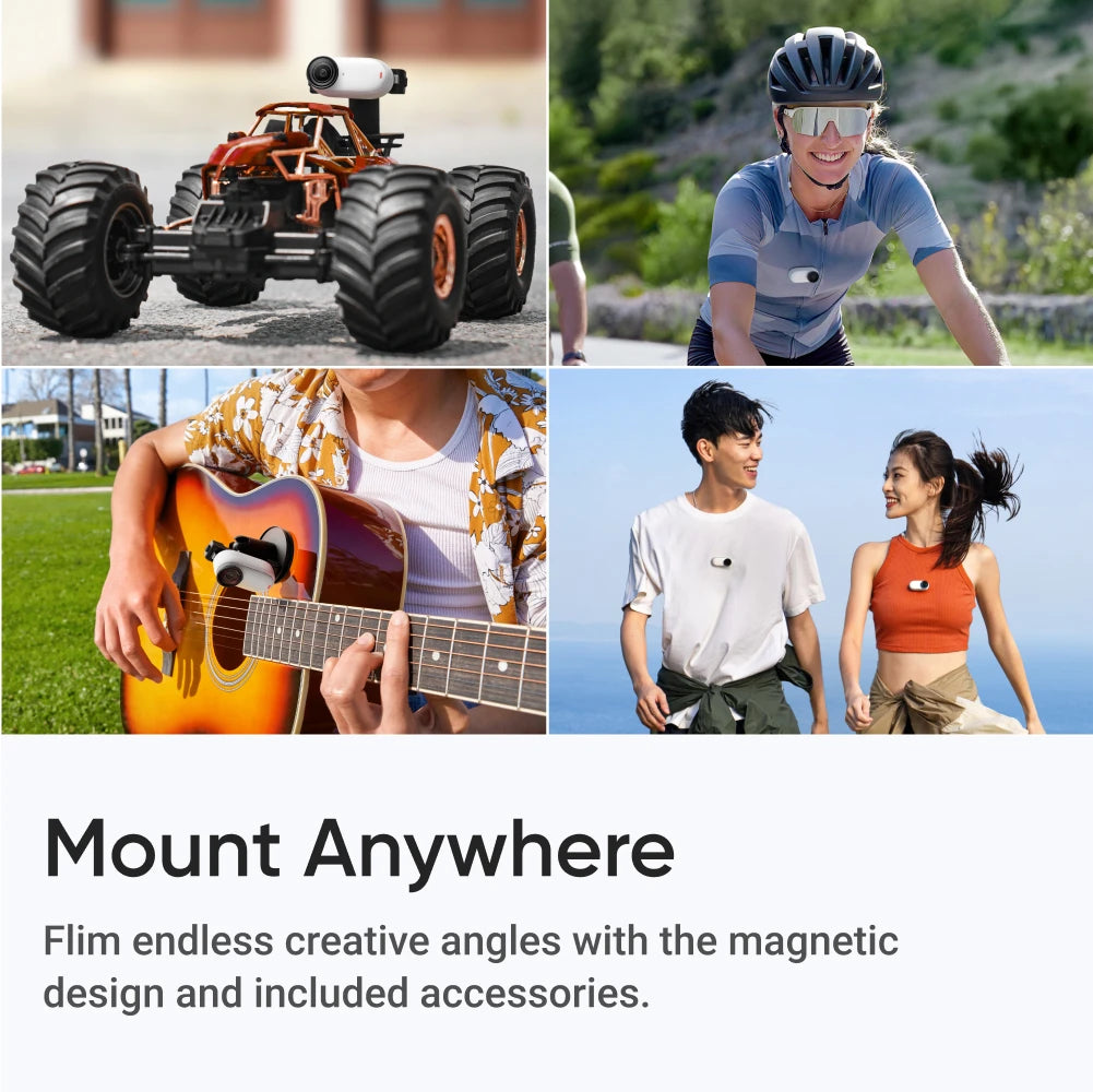 GO 3S – 4K Tiny Camera, Portable and Versatile, Hands-Free, POV, Mount Anywhere, Stabilization