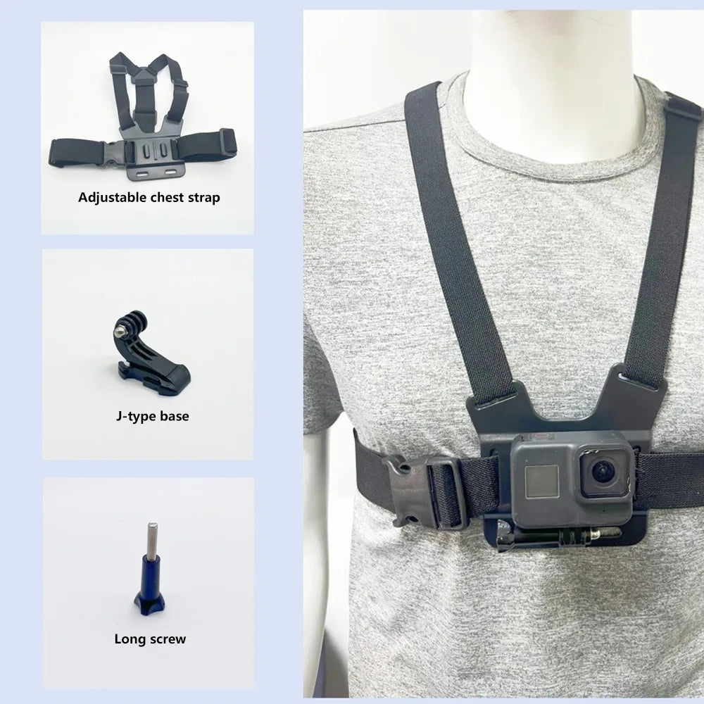 10 in 1 Phone Clip Holder Adjustable Universal Chest Mobile Phone Holder Anti-Drop with Chest Strap for /Iphone/Samsung