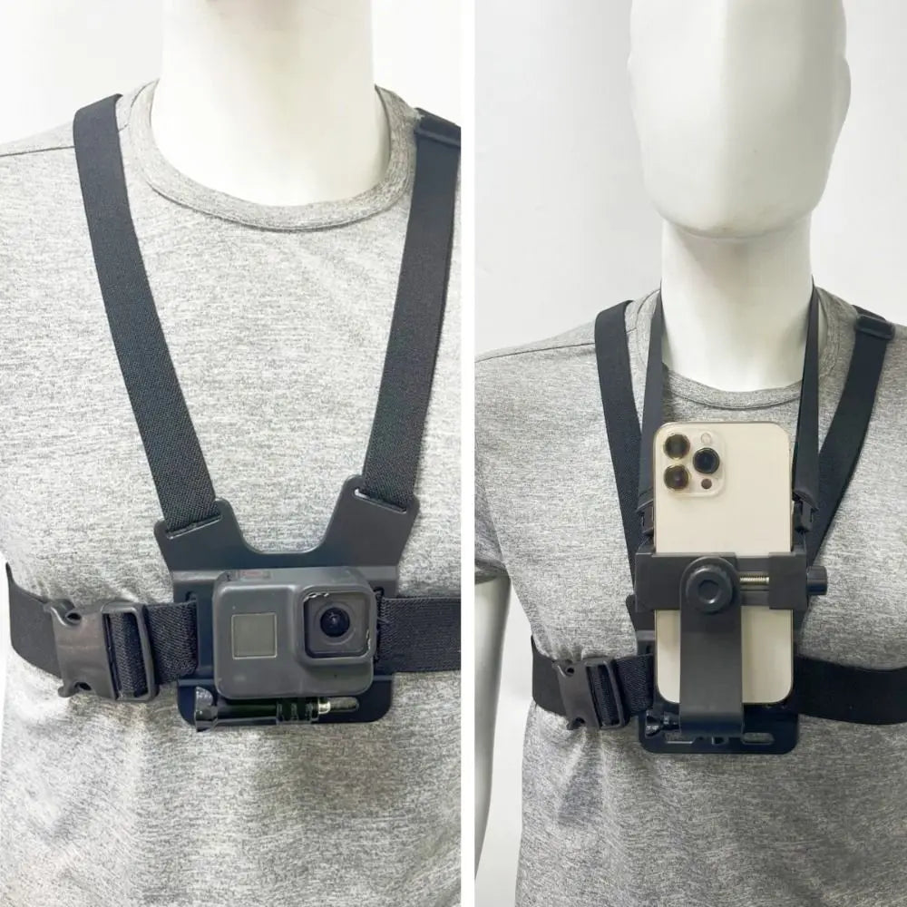 10 in 1 Phone Clip Holder Adjustable Universal Chest Mobile Phone Holder Anti-Drop with Chest Strap for /Iphone/Samsung
