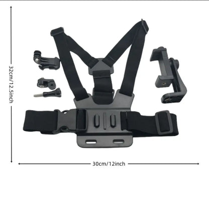 10 in 1 Phone Clip Holder Adjustable Universal Chest Mobile Phone Holder Anti-Drop with Chest Strap for /Iphone/Samsung