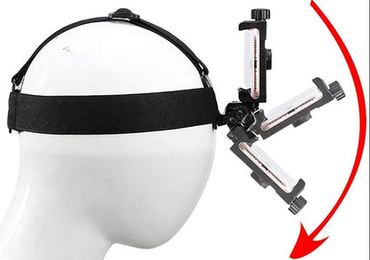 Head Strap Mount Cell Phone with Mobile Phone Clip Holder for Iphone Xiaomi Huawei Samsung for POV and Vlog